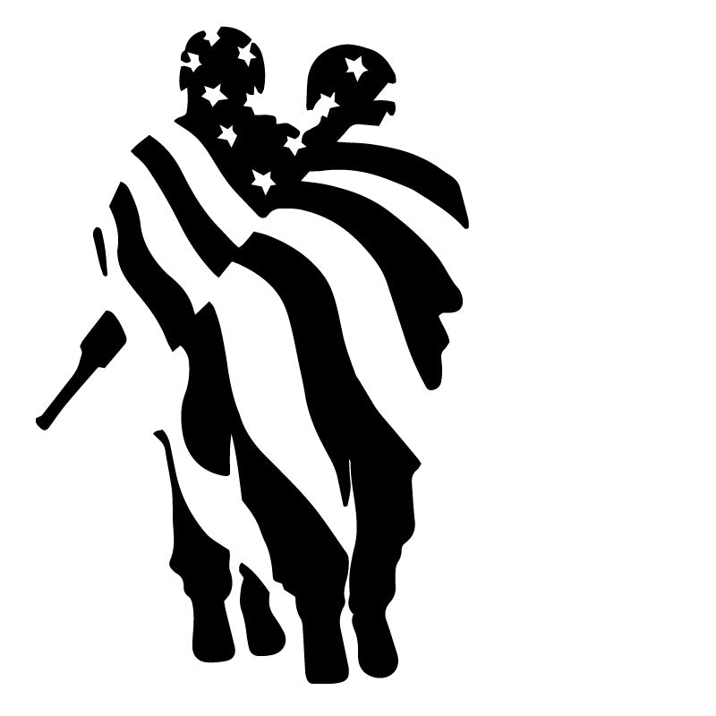 Army War US Flag Soldiers America Decal Sticker