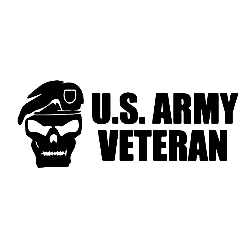 US Army Veteran Soldier Skull Decal Sticker