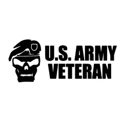 US Army Veteran Soldier Skull Decal Sticker