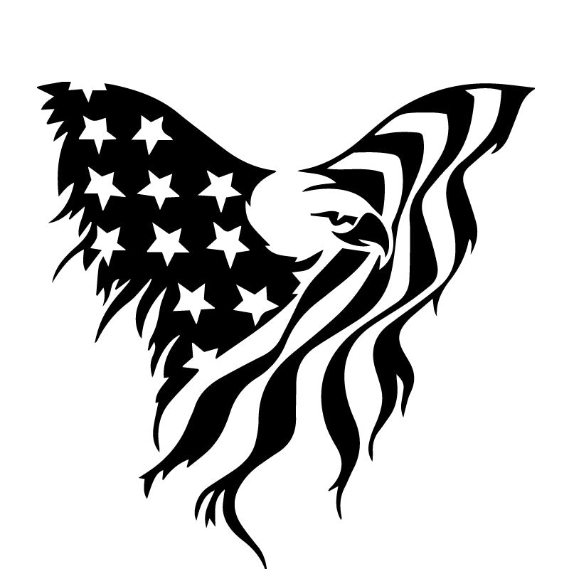 US Patriotic Eagle America Military Flag Decal Sticker
