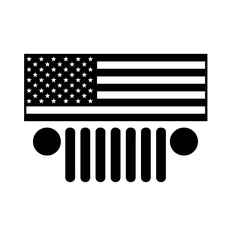 Jeep USA Flag Decal Sticker