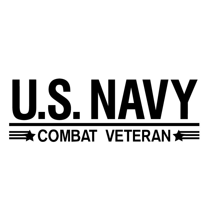 US Navy Combat Veteran Decal Sticker