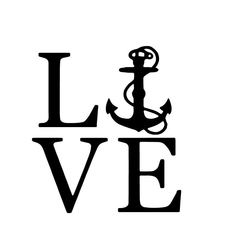 Love USN Navy Military Anchor Decal Sticker