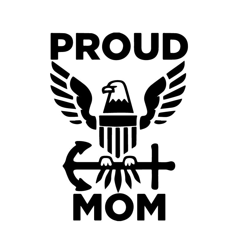 Proud Navy Mom Eagle Decal Sticker