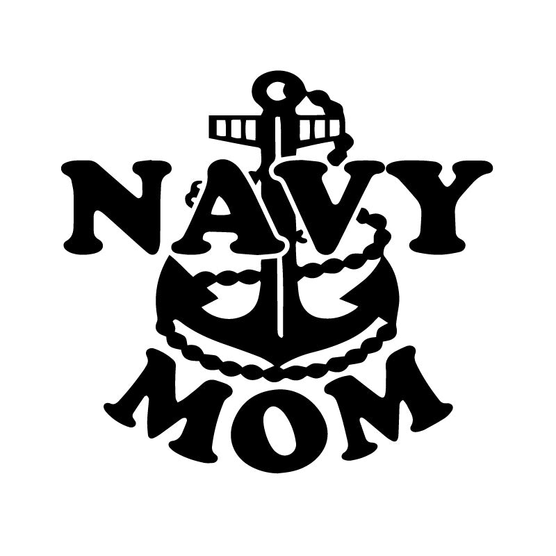 Navy Mom Anchor Military Decal Sticker