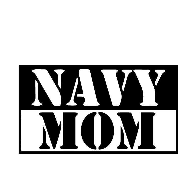 Navy Mom Standard Military Text Decal Sticker