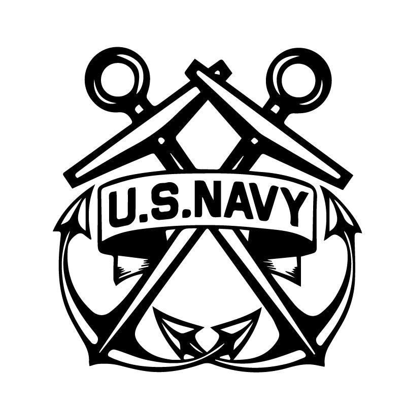 US Navy Anchors Decal Sticker