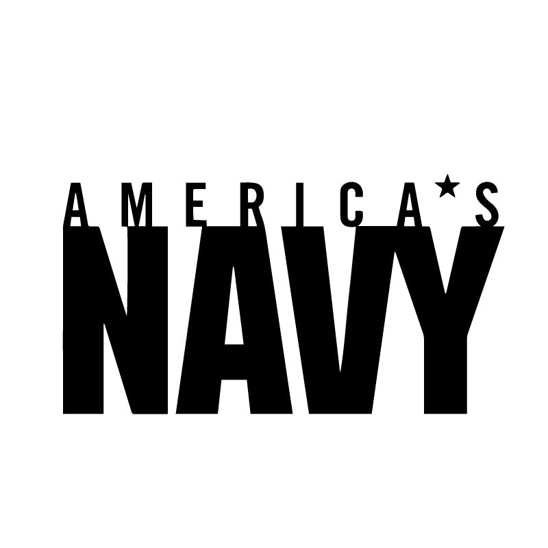 Americas Navy Text Decal Sticker