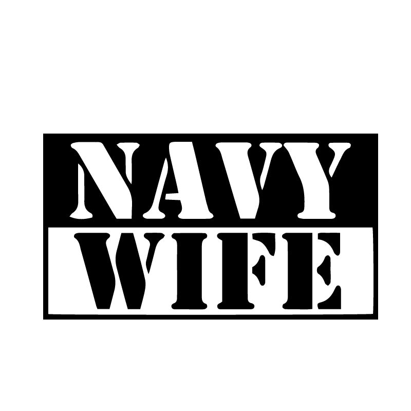 Navy Wife New Text Decal Sticker