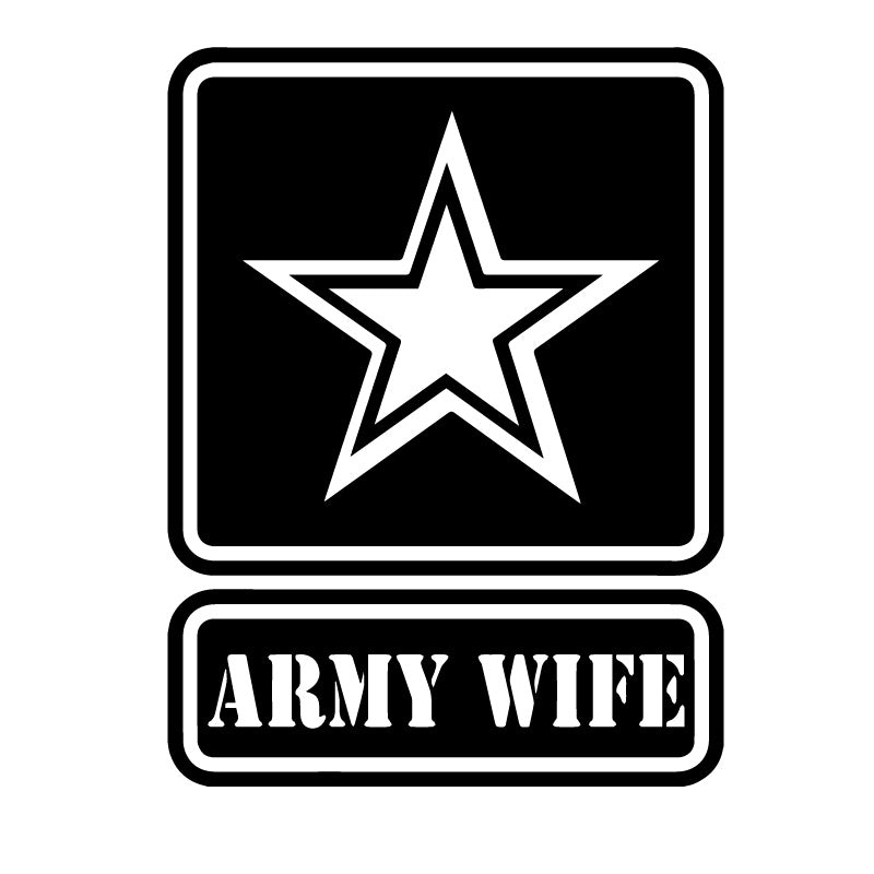 Army Wife Star Symbol Decal Sticker