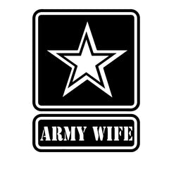 Army Wife Star Symbol Decal Sticker
