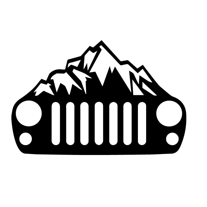 Jeep Mountain Decal Sticker