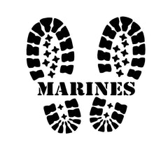US Marines Footsteps Decal Sticker