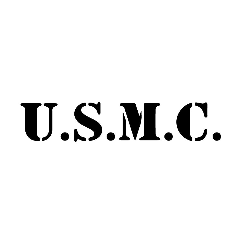 USMC Marines Military Text Decal Sticker