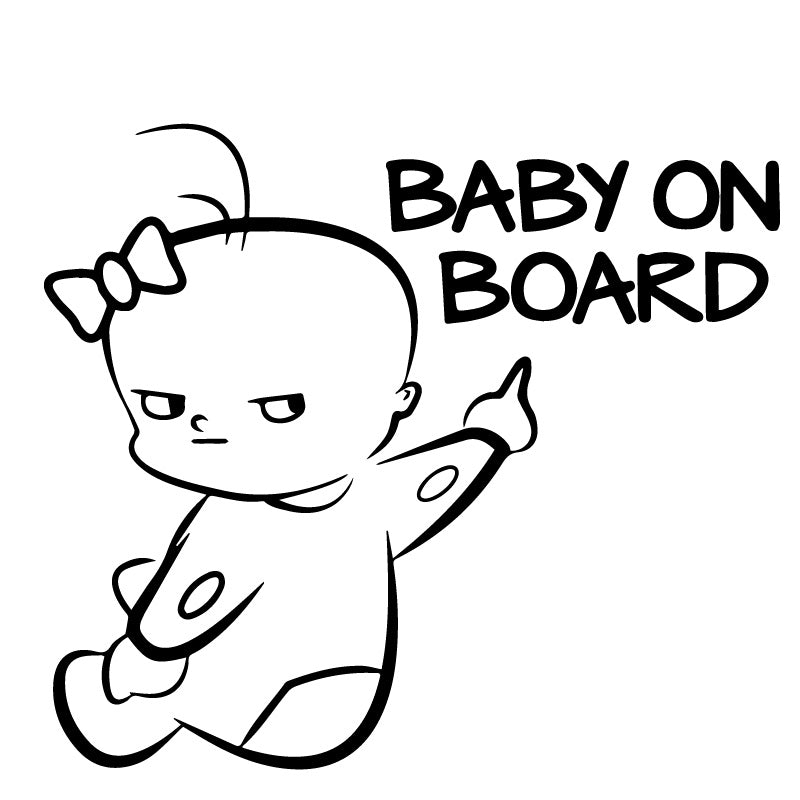 Baby Girl on Board Decal Sticker