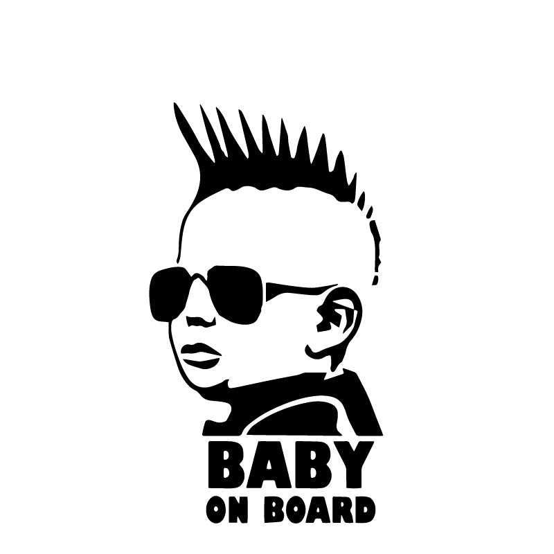 Punk Rock Baby on Board Decal Sticker
