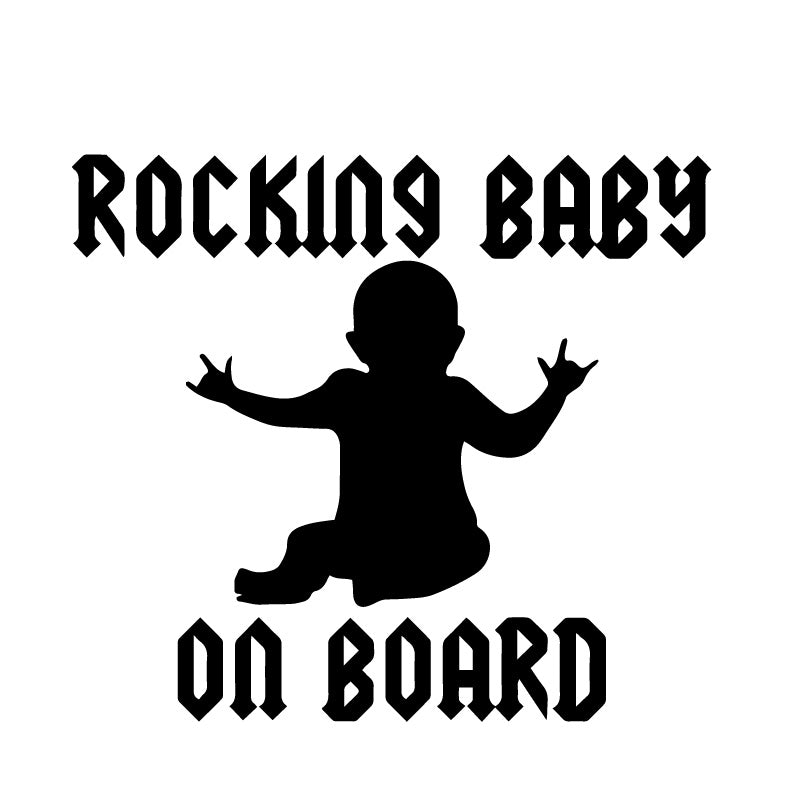 Rocking Rock Band Baby on Board Decal Sticker