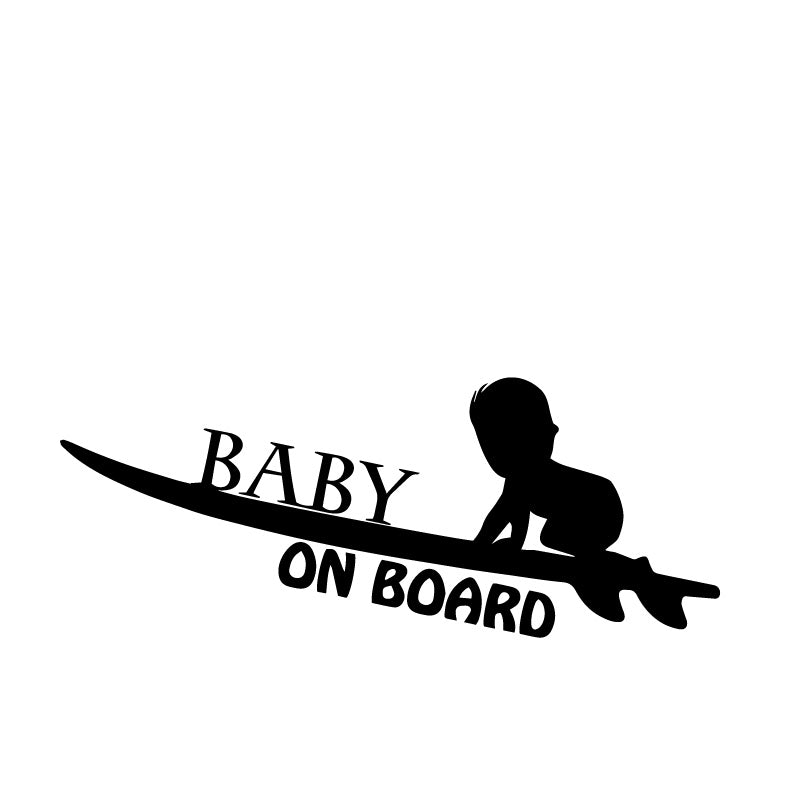 Baby on Board Surfing Baby Decal Sticker