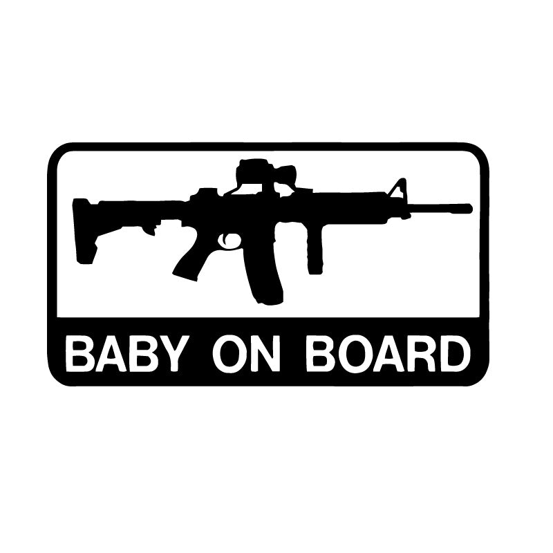 Baby on Board Gun 2nd Amendment Decal Sticker