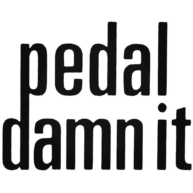 Niner Pedal Damn It Cycling Logo Sticker Decal