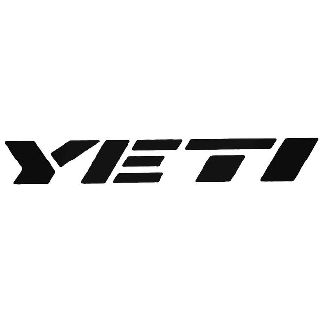 Yeti Text Cycling Logo Sticker Decal