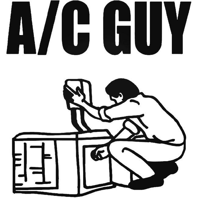 Air Condition Guy Decal Sticker