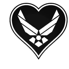 Air Force Heart Decal Sticker