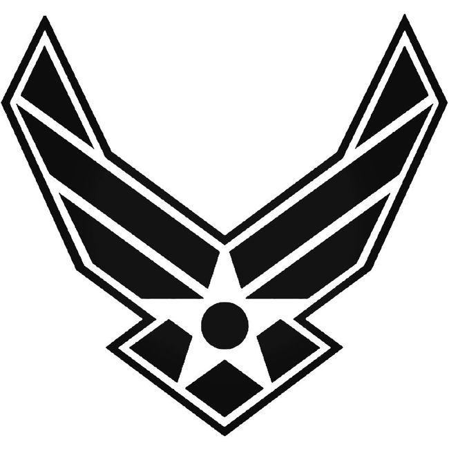 Air Force Symbol With Border Decal Sticker