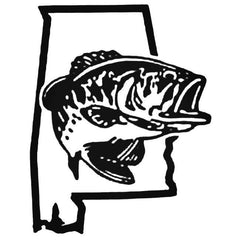 Alabama Bass Fishing Decal Sticker