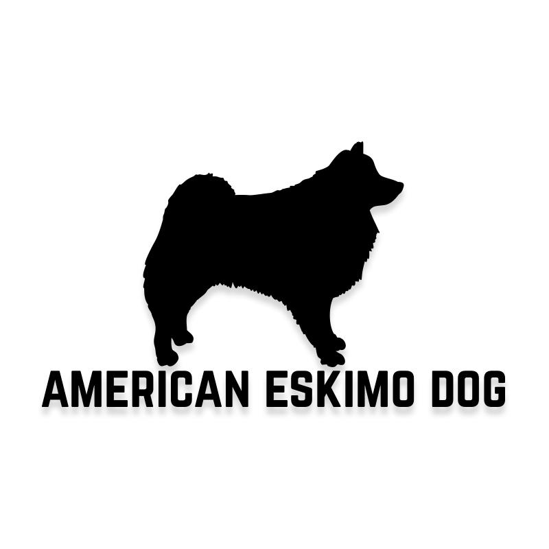 American Eskimo Car Decal Dog Sticker for Windows