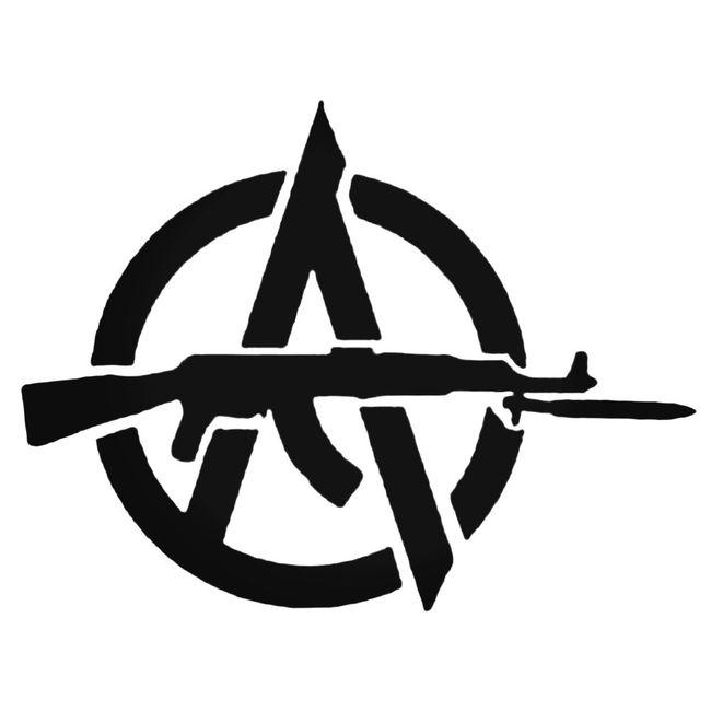 Anarchy With Ak47 Decal Sticker