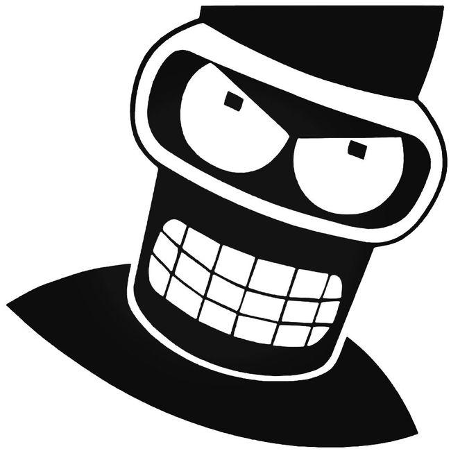 Angry Bender Futurama Decal Sticker