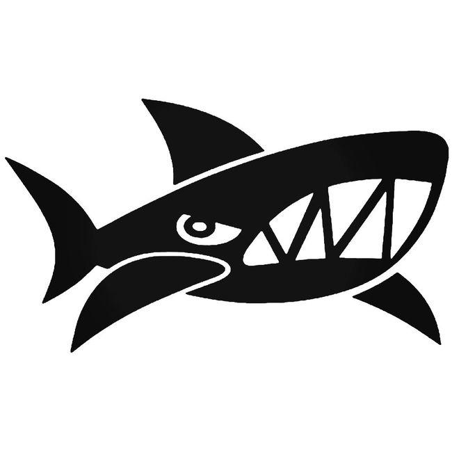 Angry Shark Fish Decal Sticker – Decalfly