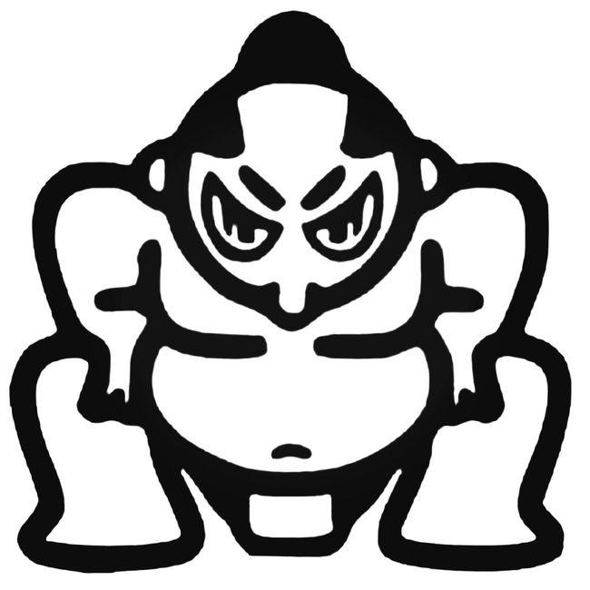 Angry Sumo Decal Sticker