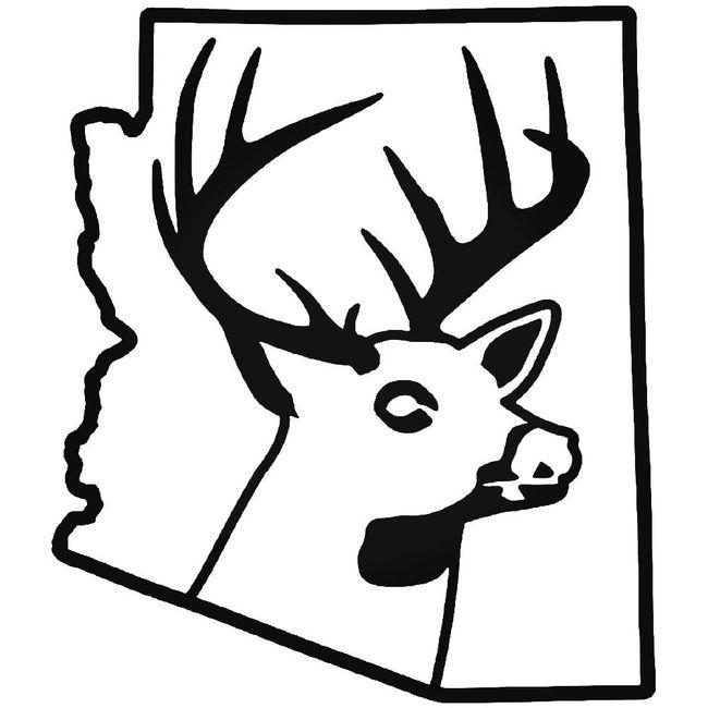 Arizona State Deer Buck Hunting Decal Sticker