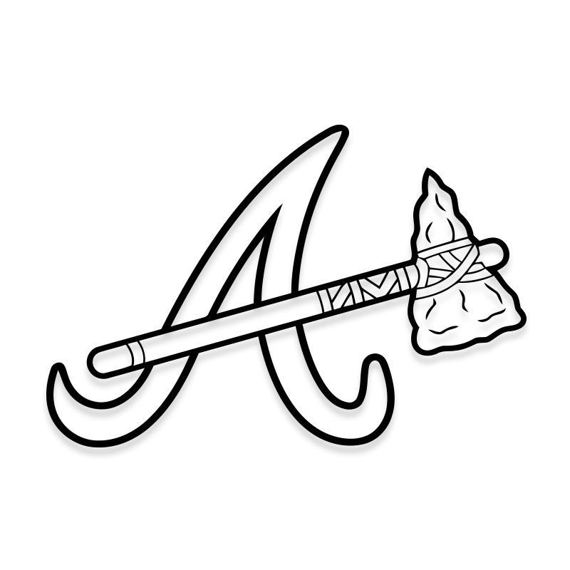 Atlanta Braves Tomahawk logo Vinyl Decal / Sticker CHOOSE SIZE 3'-12