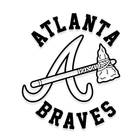 Flags Unlimited Braves Stickers Atlanta Braves Vinyl Decal Sticker - 5 Different Sizes For Cars, Windows, Gear Size S Atlanta Braves MLB Jerseys - Foto 6