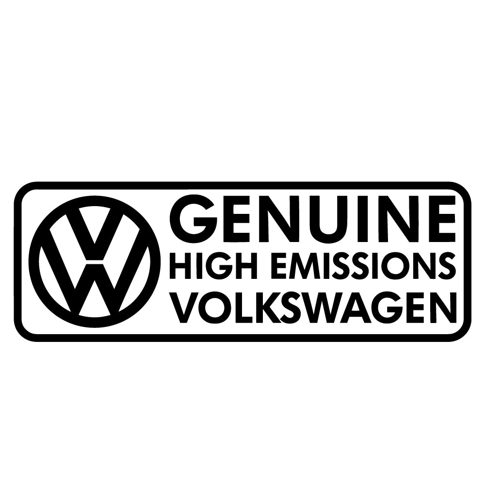 Genuine High Emissions Volkswagen VW Bettle Bug Decal Sticker