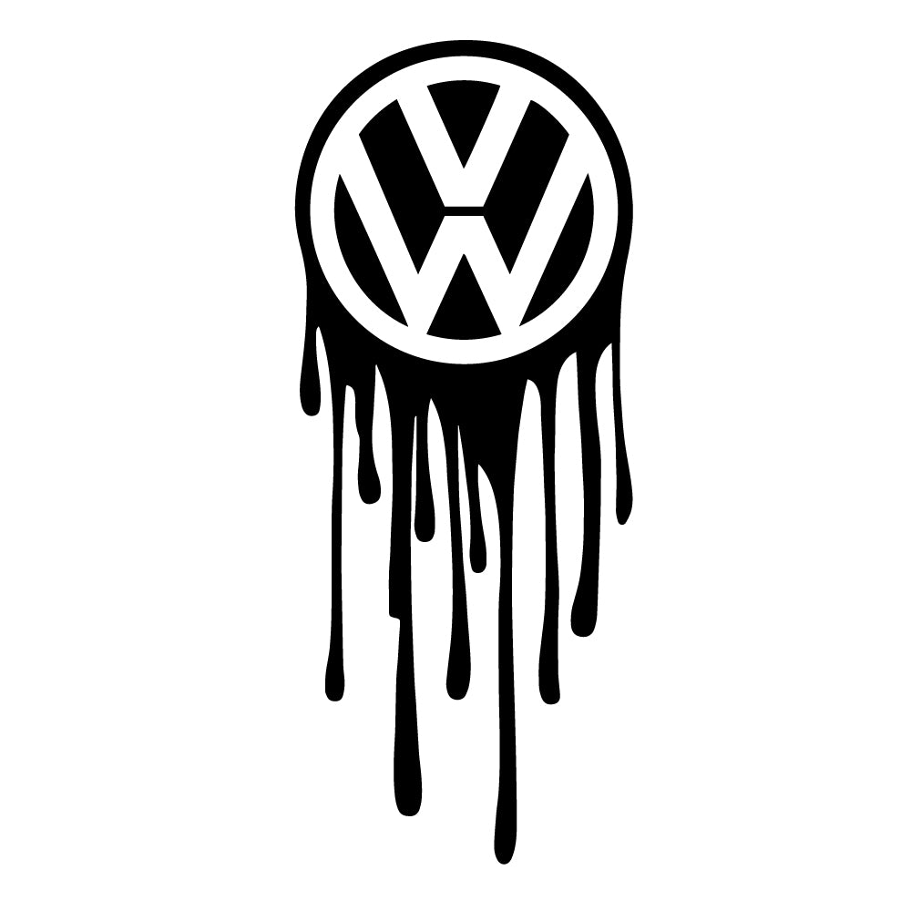 Volkswagen Logo Dripping Paint Decal Sticker – Decalfly