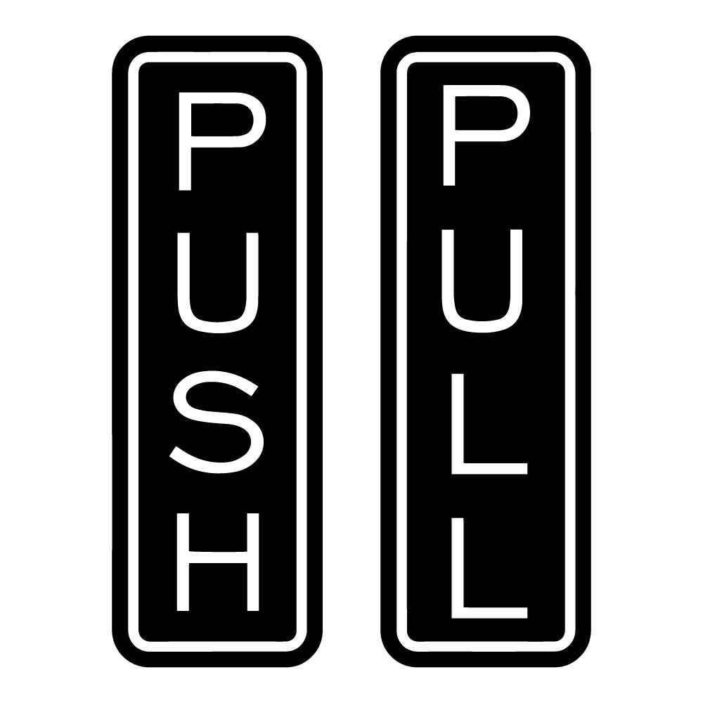 Push Pull Door Vinyl Decal Sticker