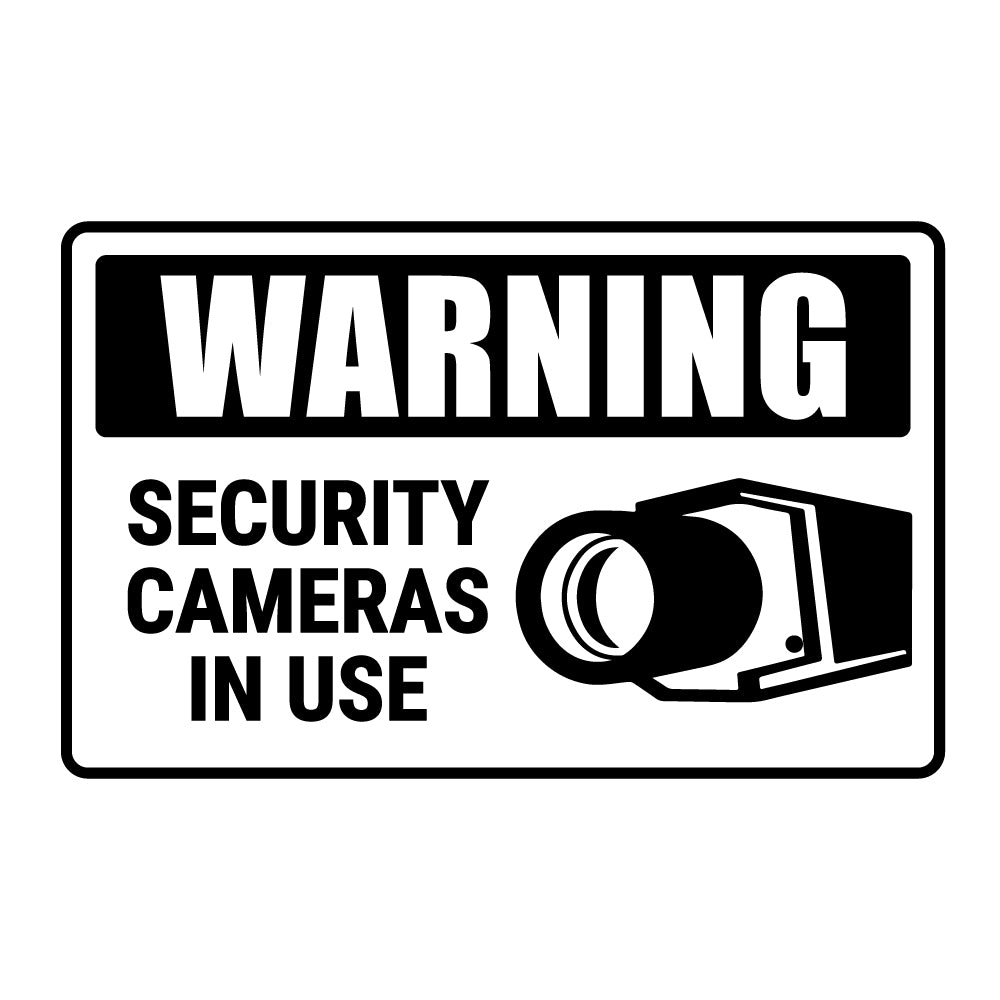 Warning Security Cameras Home Business Security Decal Sticker