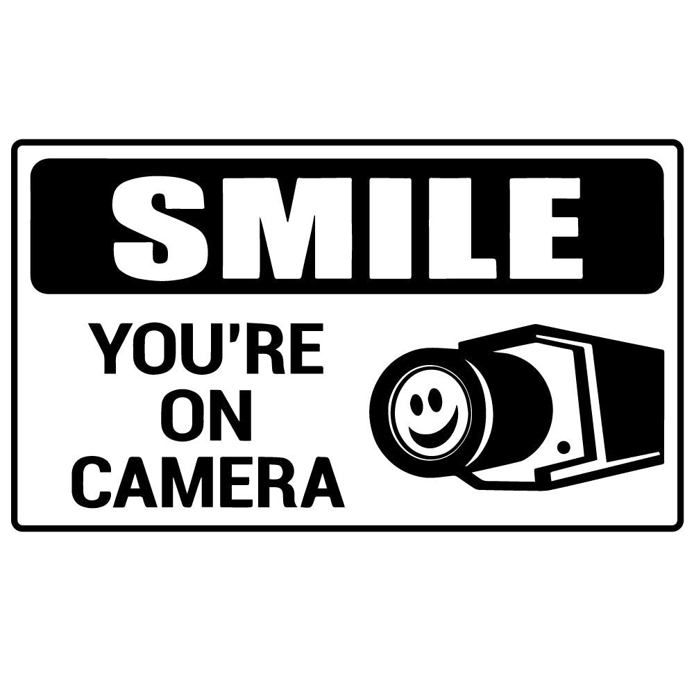 Smile You're on Camera Home Security Surveillance Decal Sticker – Decalfly smile-you-re-on-camera-home-security-surveillance-decal-sticker-decalfly