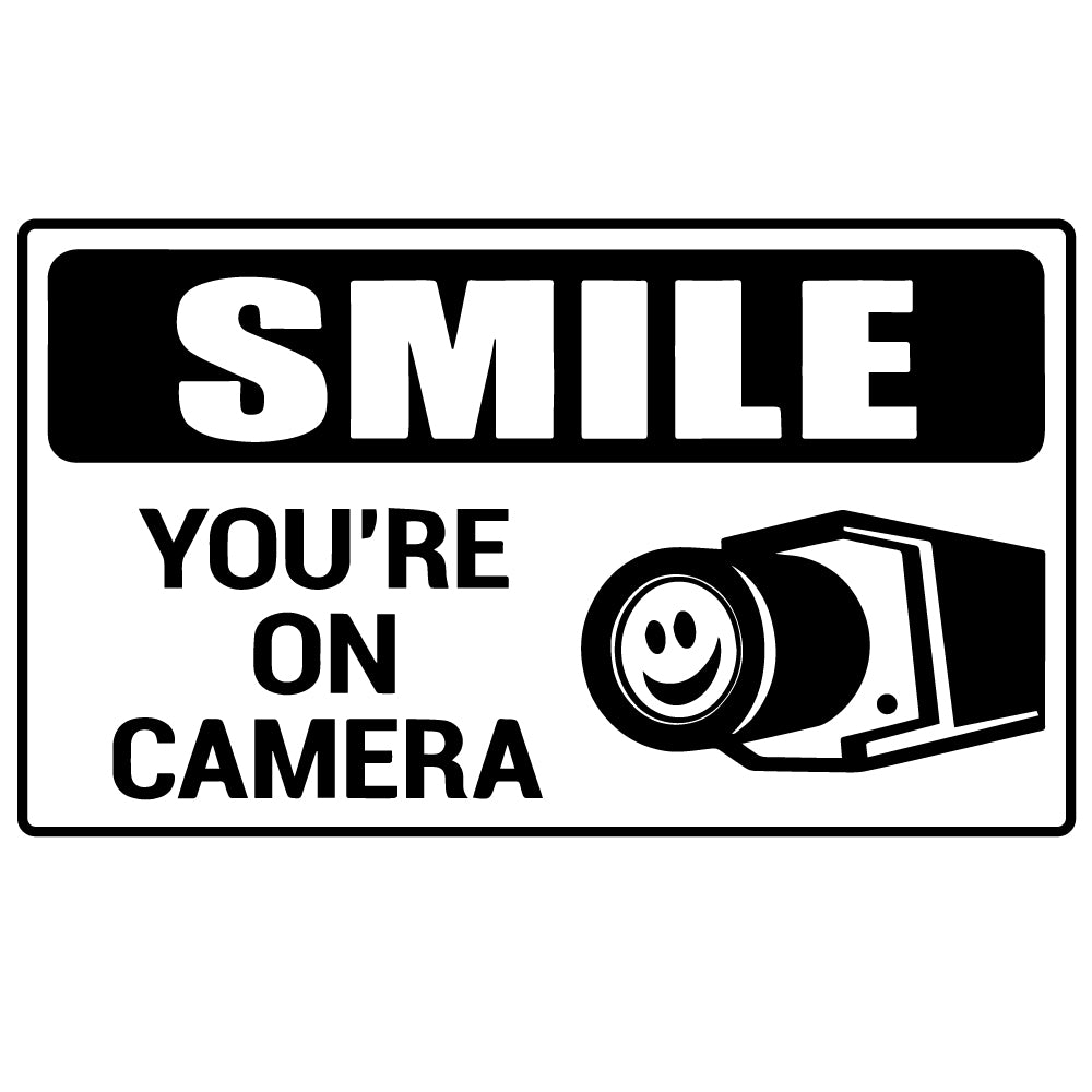 Smile You're on Camera Home Security Surveillance Decal Sticker