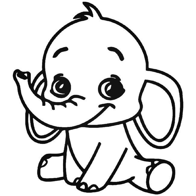 Baby Elephant Decal Sticker