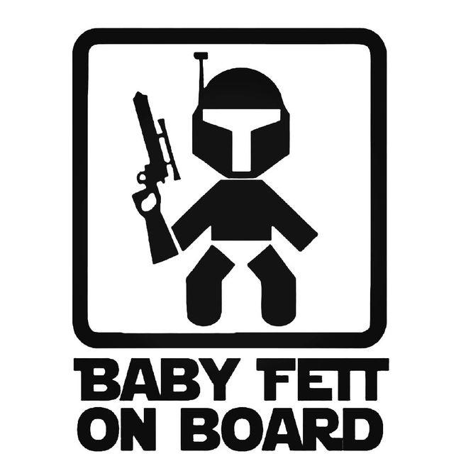 Baby Fett On Board Star Wars Decal Sticker