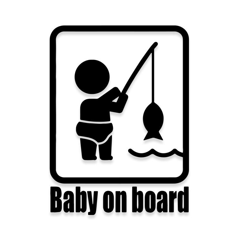Baby on Board Fishing Decal