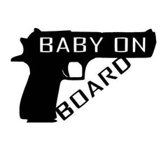 Baby on Board Gun Decal Sticker
