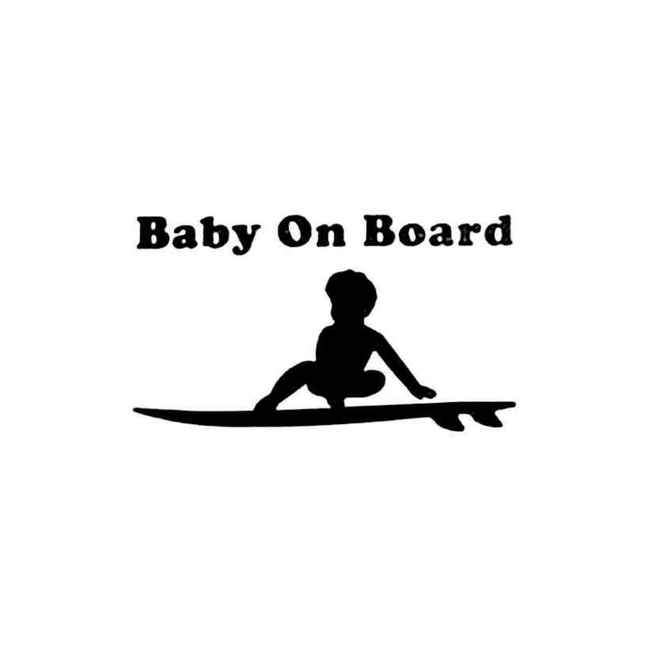 Baby On Board Surfboard Surfing Decal Sticker
