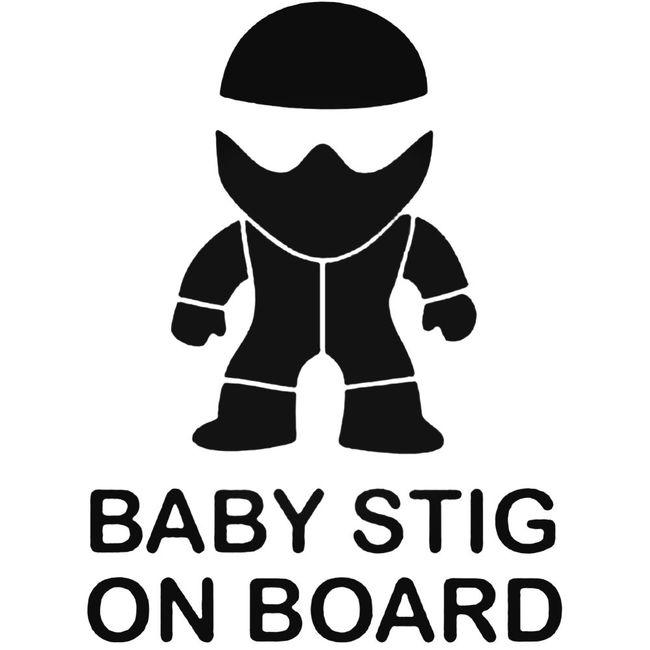 Baby Stig On Board Decal Sticker