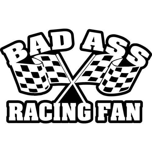 Bad Ass Racing Fan Logo Decal Sticker